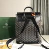 Goyard Alpin Backpack Medium Black Goyard and Leather