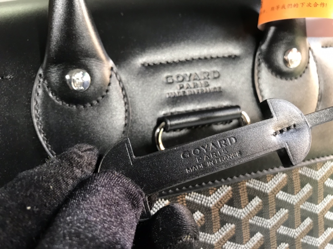 Goyard Alpin Backpack Medium Black Goyard and Leather