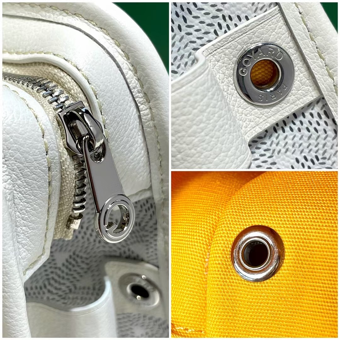 GOYARD Goyardine Jouvence Toiletry Pouch white