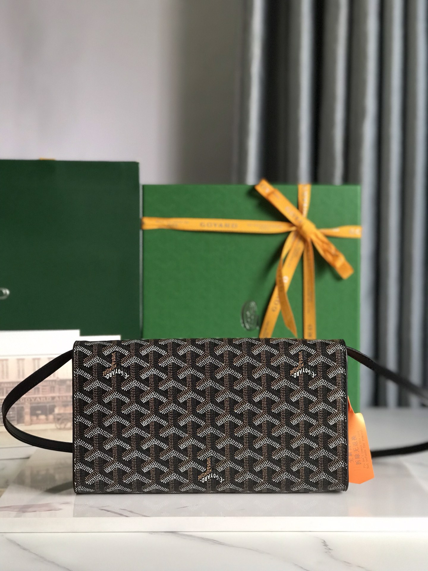 Goyard Black/Brown Goyardine Coated Canvas Monte Carlo