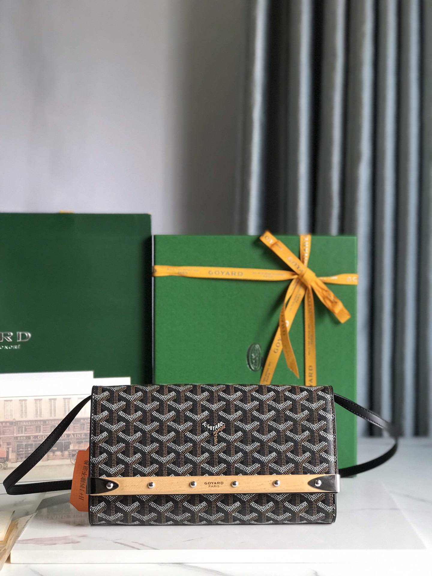 Goyard Black/Brown Goyardine Coated Canvas Monte Carlo