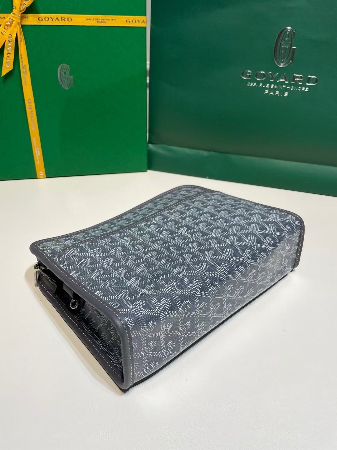 GOYARD Goyardine Jouvence GM Toiletry Pouch Grey 1586014