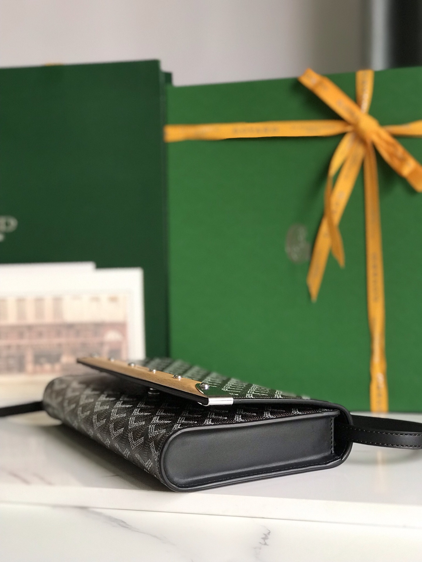 Goyard Black/Brown Goyardine Coated Canvas Monte Carlo