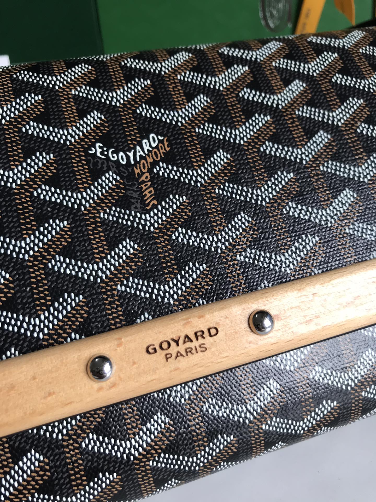 Goyard Black/Brown Goyardine Coated Canvas Monte Carlo