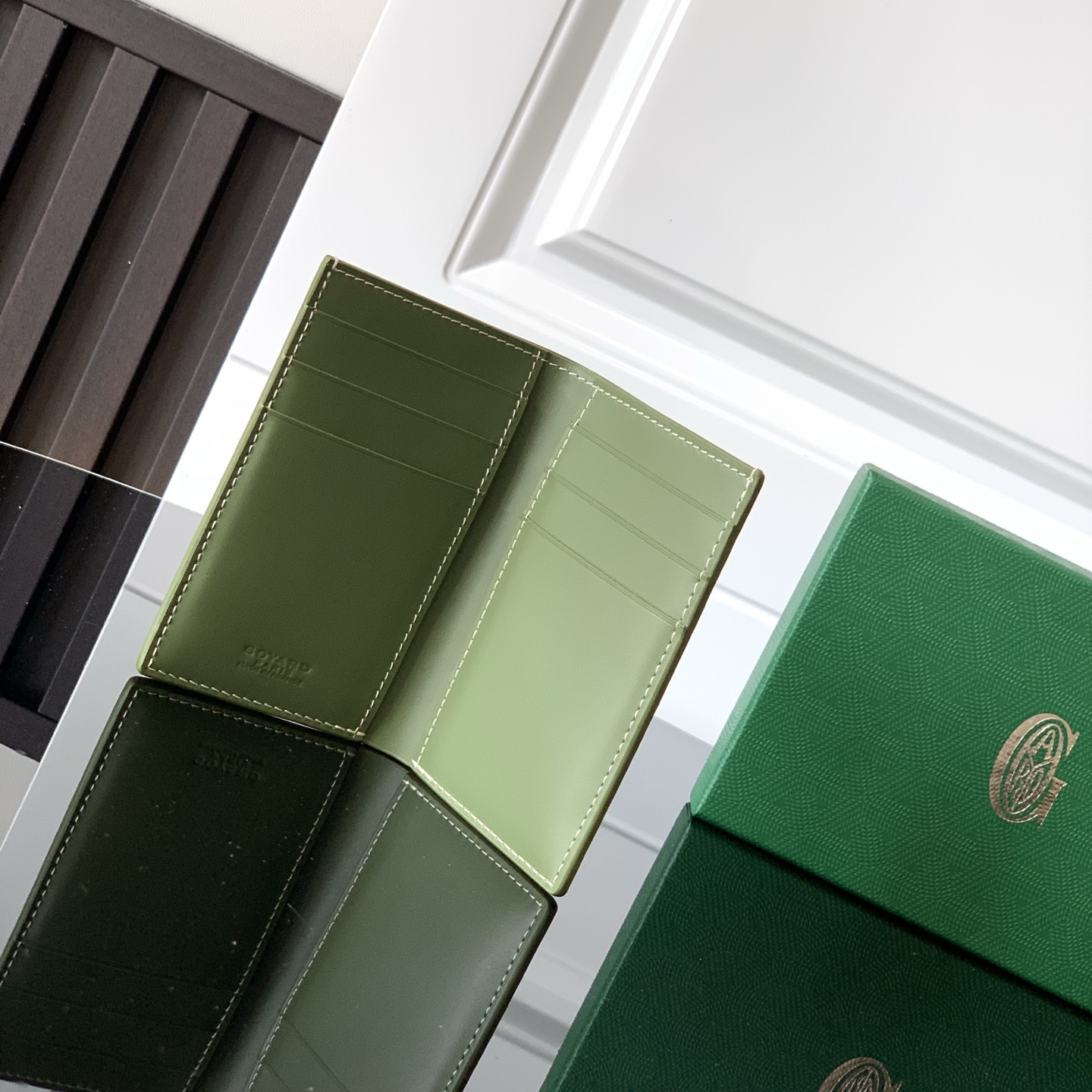 Goyard Saint Pierre Card Holder Khaki Green