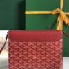 GOYARD Goyardine Calfskin Chypre Wallet Pouch Red