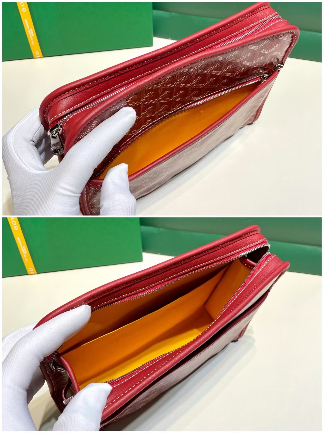 GOYARD Goyardine Jouvence Toiletry Pouch red
