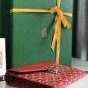 GOYARD Goyardine Calfskin Chypre Wallet Pouch Red