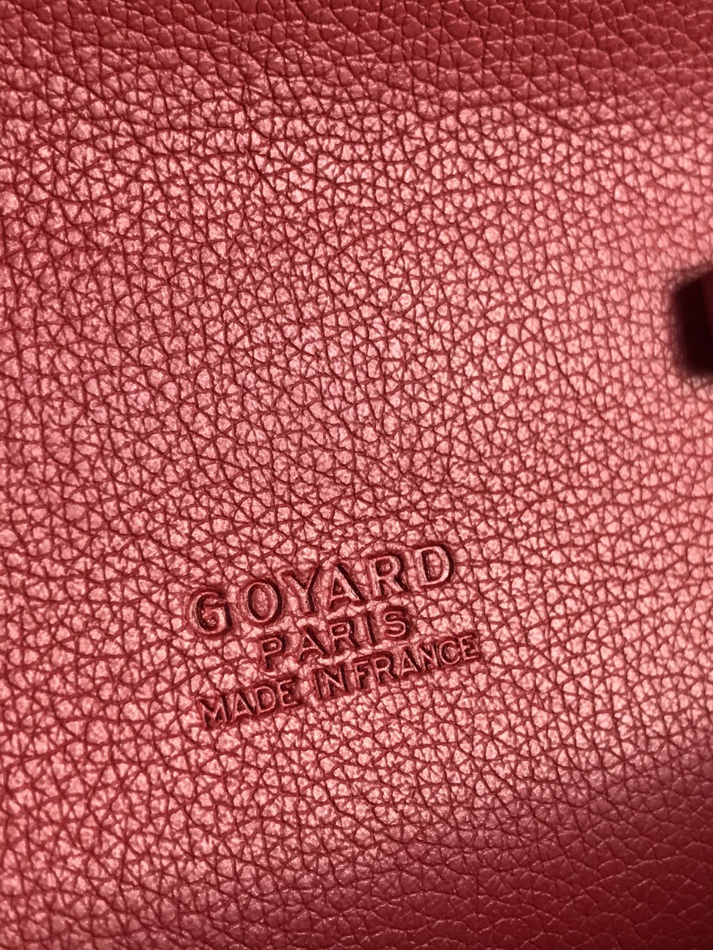 GOYARD Goyardine Calfskin Chypre Wallet Pouch Red