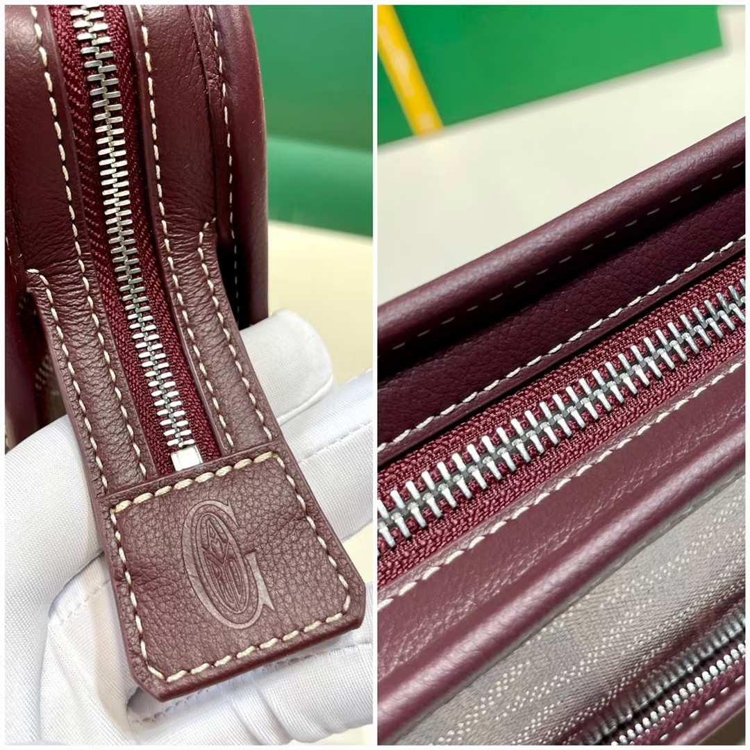 GOYARD Goyardine Jouvence Toiletry Pouch Burgundy