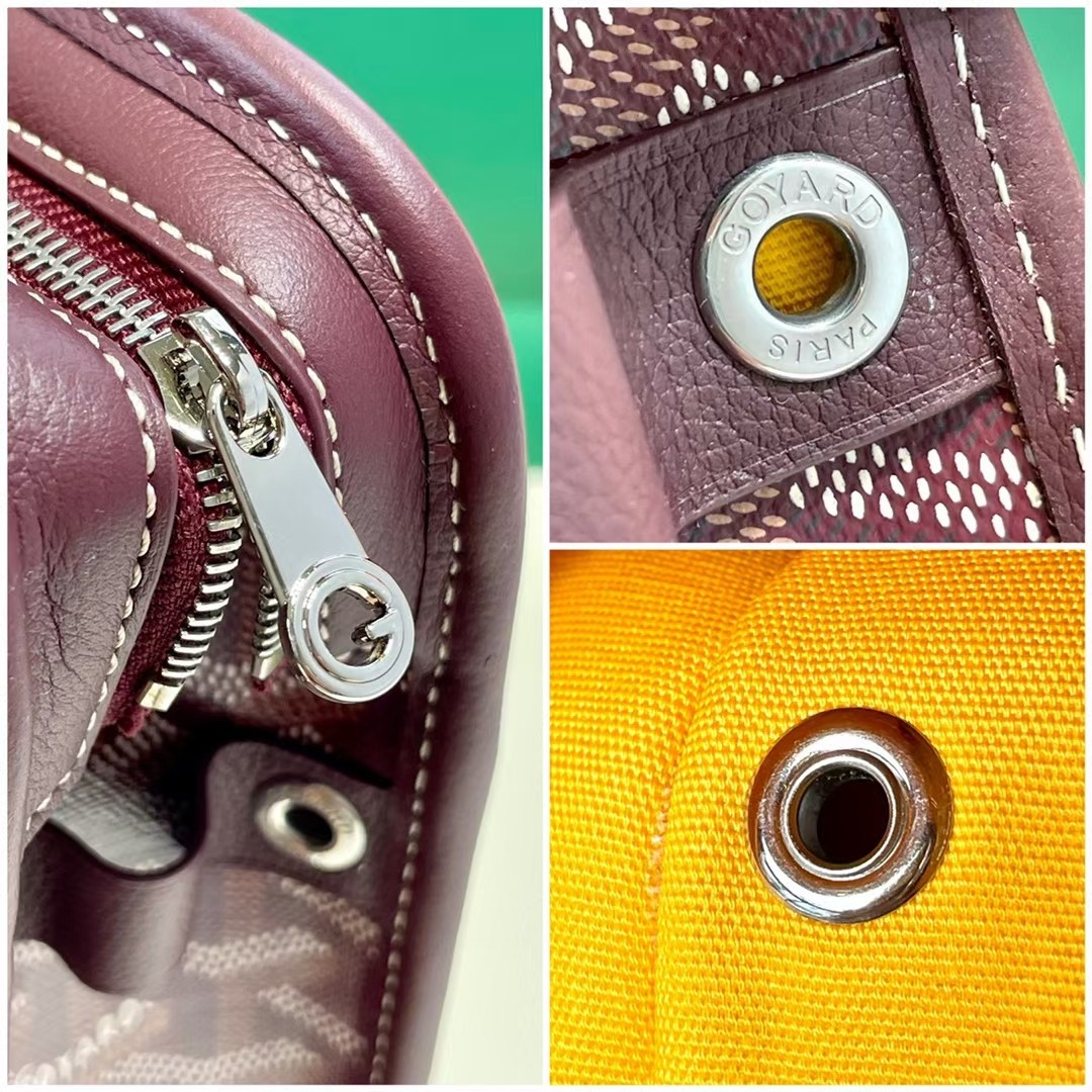 GOYARD Goyardine Jouvence Toiletry Pouch Burgundy