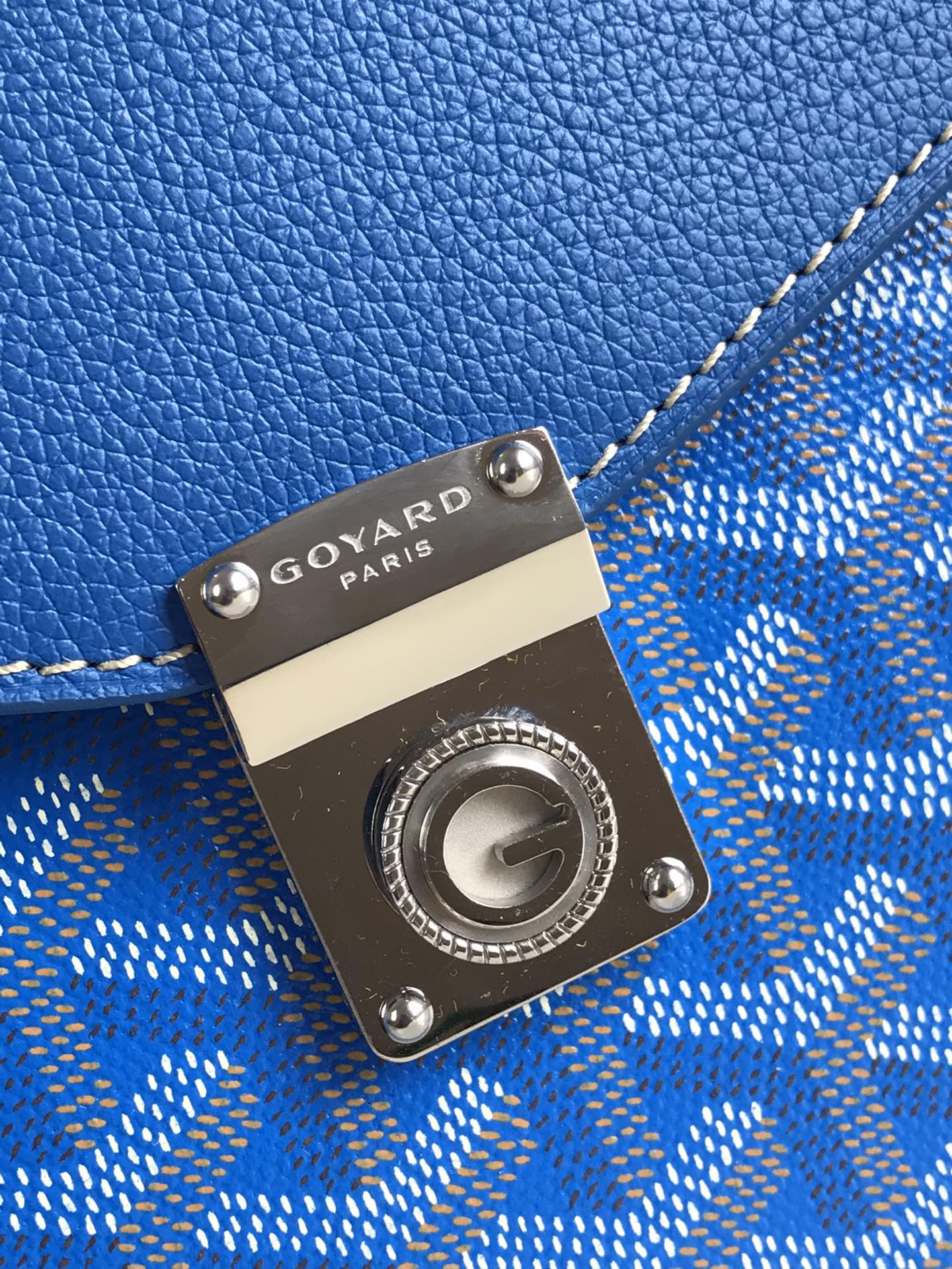 Goyard Goyardine Sky Blue Chypre Wallet-Pouch Palladium Hardware