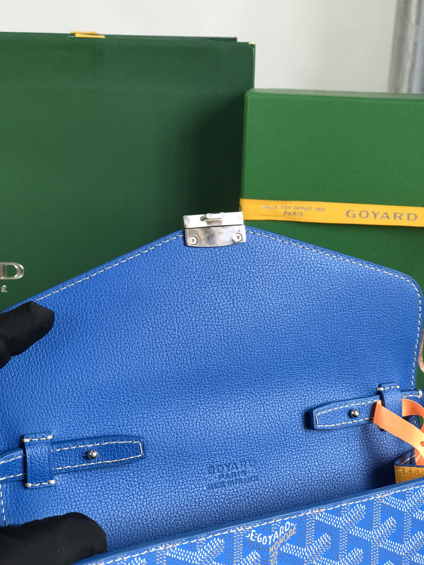 Goyard Goyardine Sky Blue Chypre Wallet-Pouch Palladium Hardware