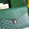 Goyard Green Goyardine Coated Canvas and Leather
