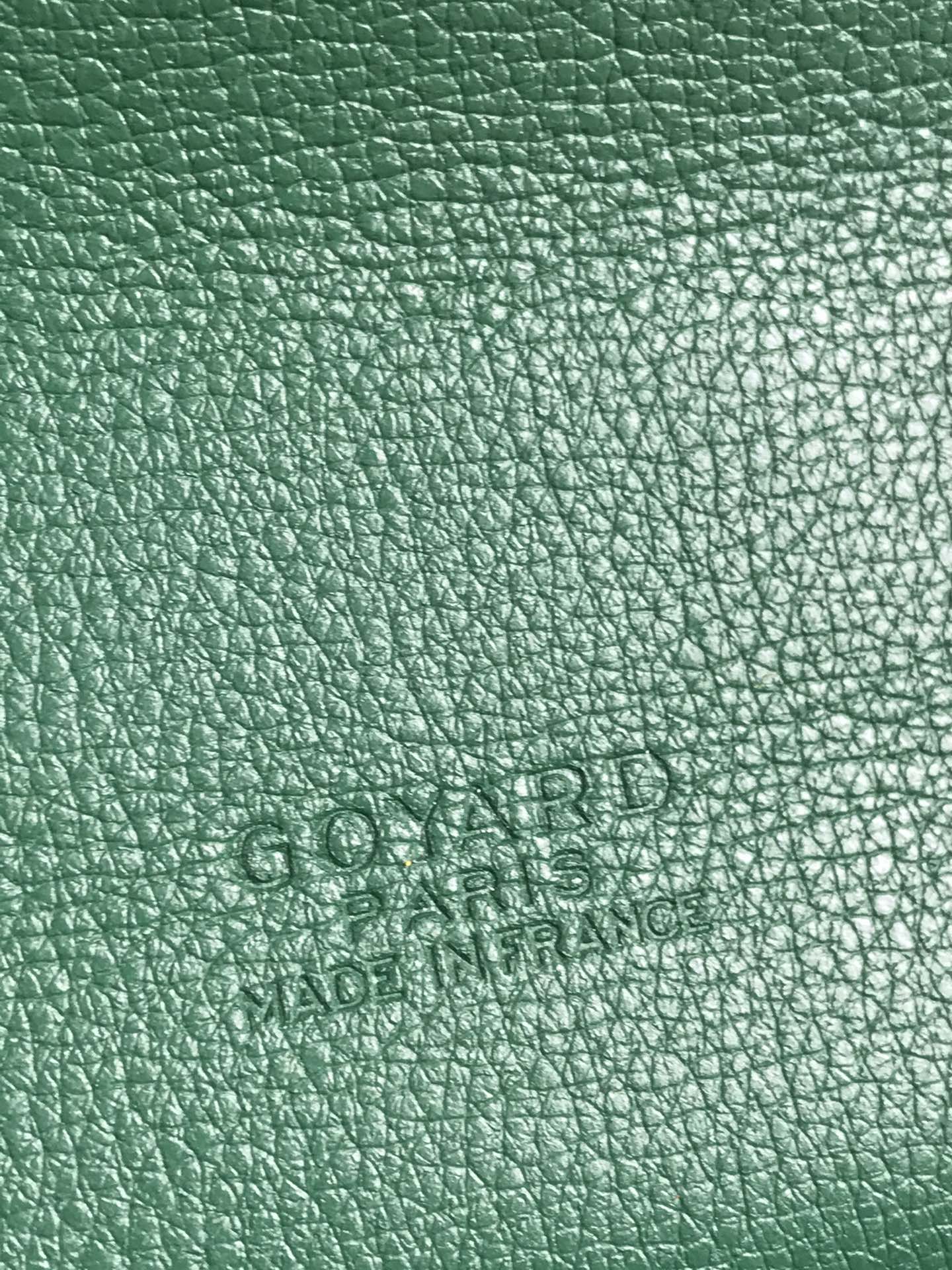 Goyard Green Goyardine Coated Canvas and Leather