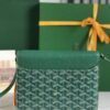 Goyard Green Goyardine Coated Canvas and Leather