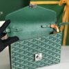 Goyard Green Goyardine Coated Canvas and Leather