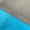 Goyard luxury leather bag in blue and beige with top handles