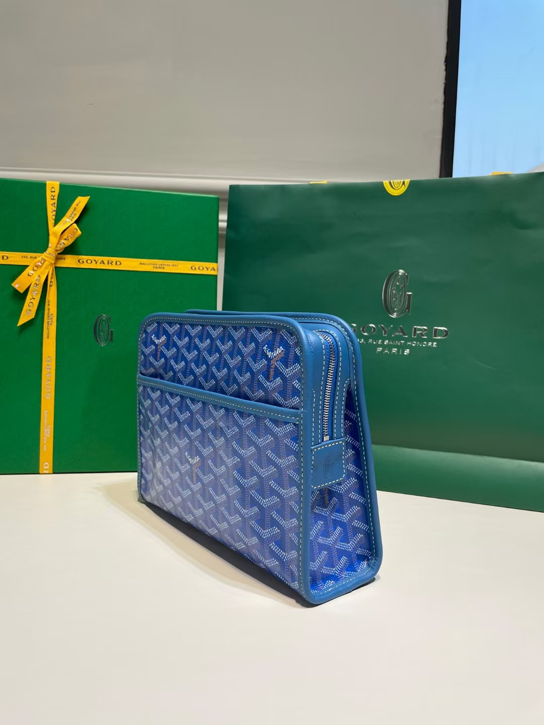 GOYARD Goyardine Jouvence Toiletry Pouch blue