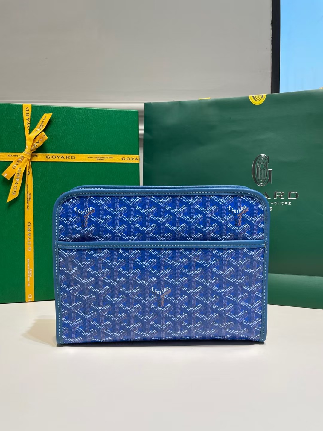 GOYARD Goyardine Jouvence Toiletry Pouch blue