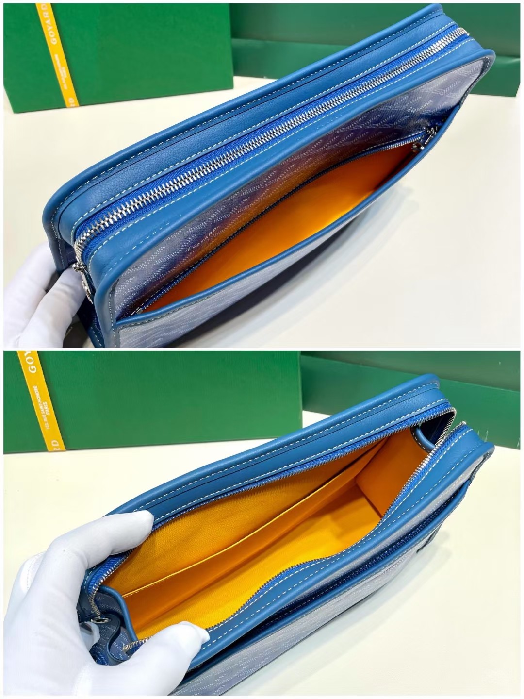 GOYARD Goyardine Jouvence Toiletry Pouch blue