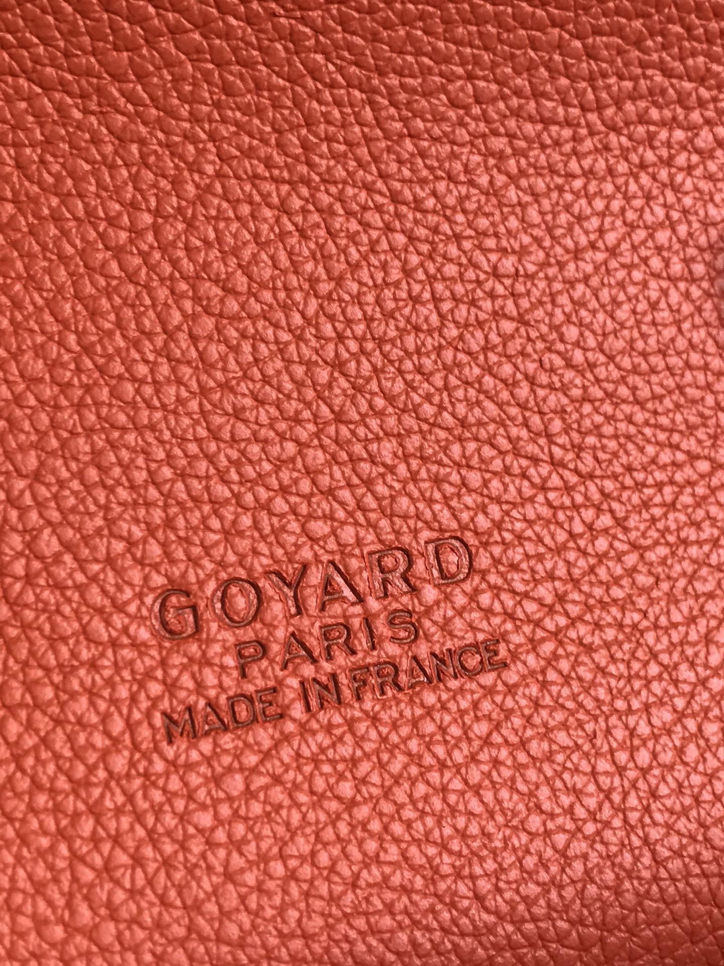 GOYARD Goyardine Calfskin Chypre Wallet Pouch orange