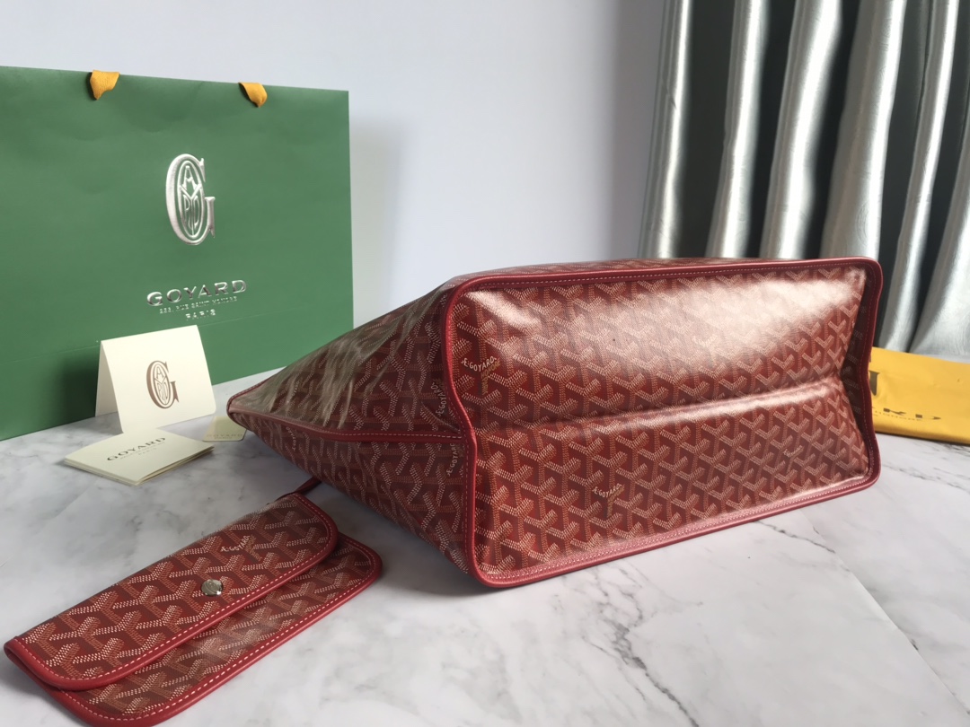 Goyard red Goyardine Coated Canvas and Leather ...