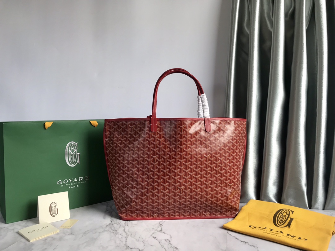 Goyard red Goyardine Coated Canvas and Leather ...