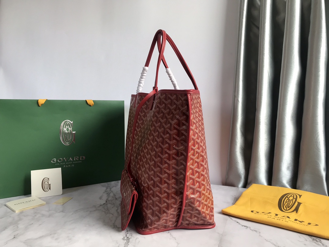 Goyard red Goyardine Coated Canvas and Leather ...