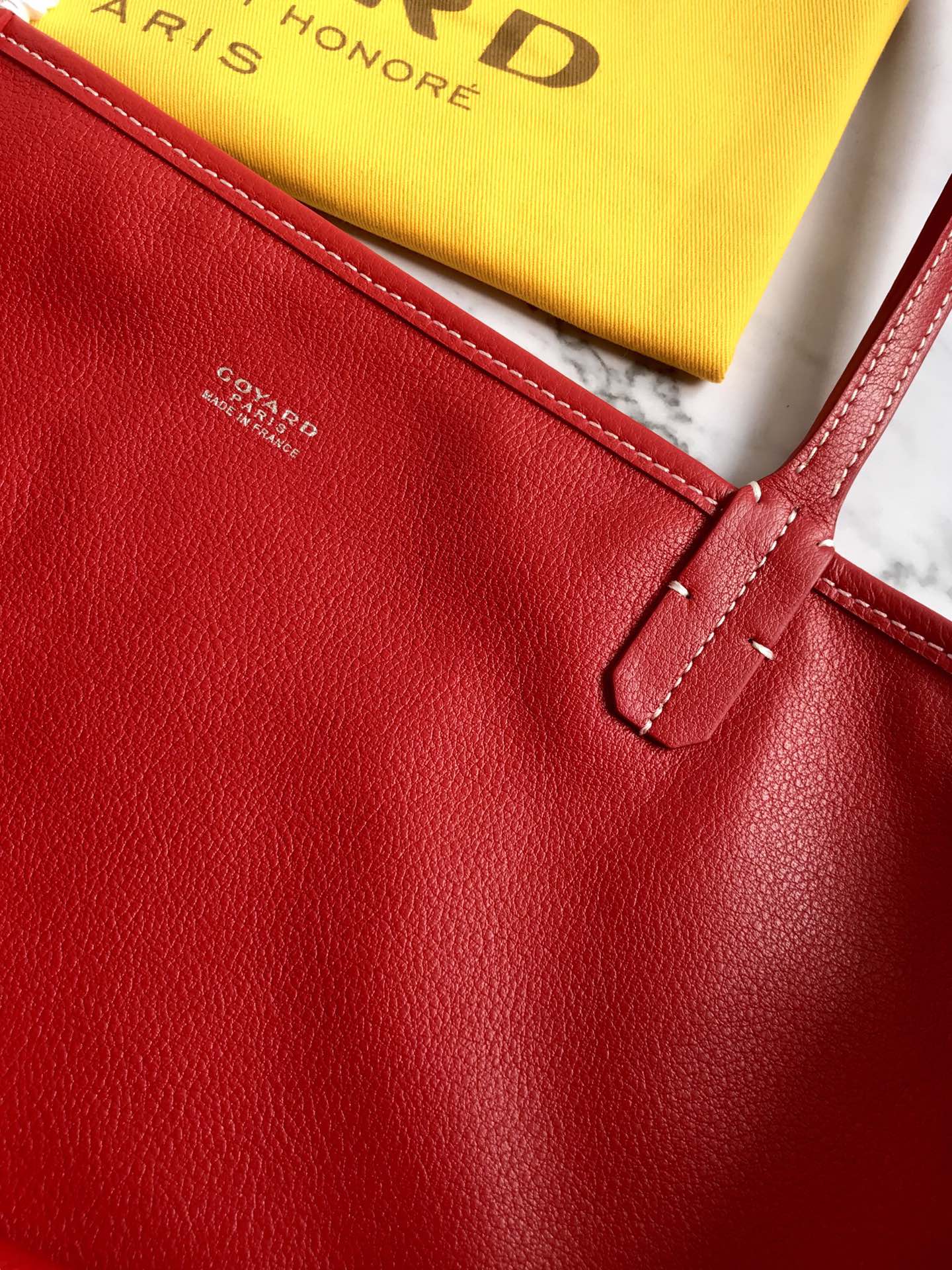Goyard red Goyardine Coated Canvas and Leather ...