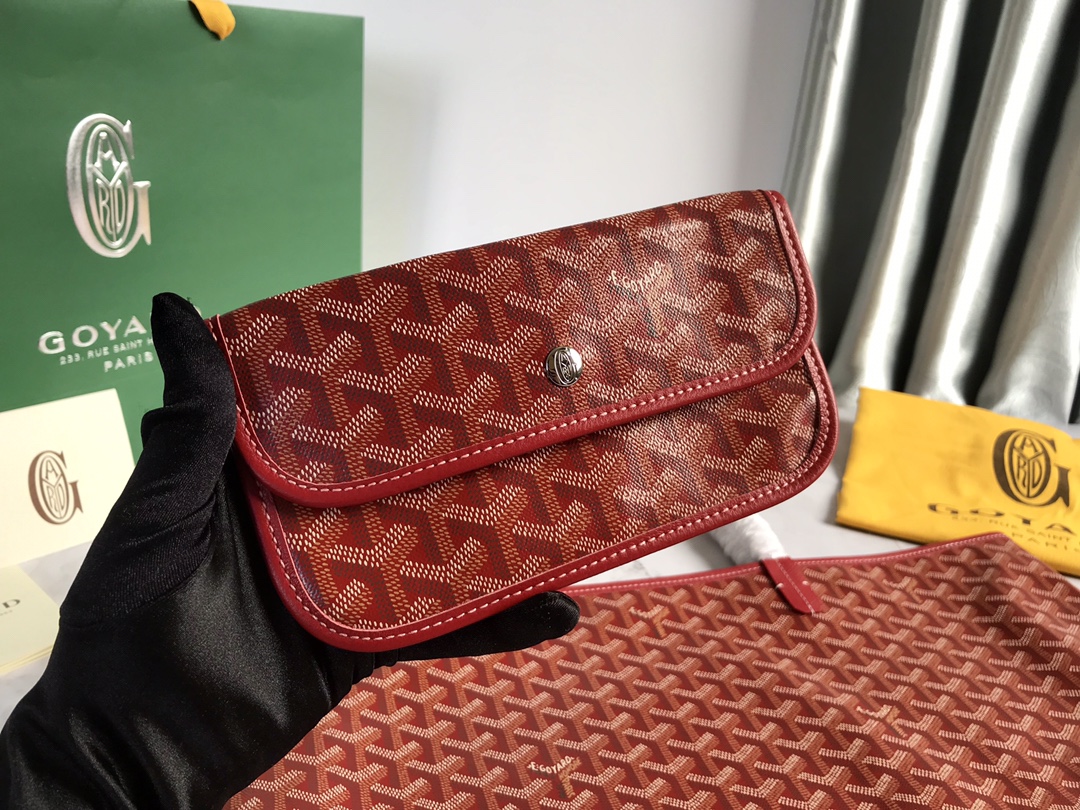 Goyard red Goyardine Coated Canvas and Leather ...