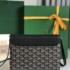 Goyard Black Goyardine Canvas Chypre Wallet Pouch Cloth