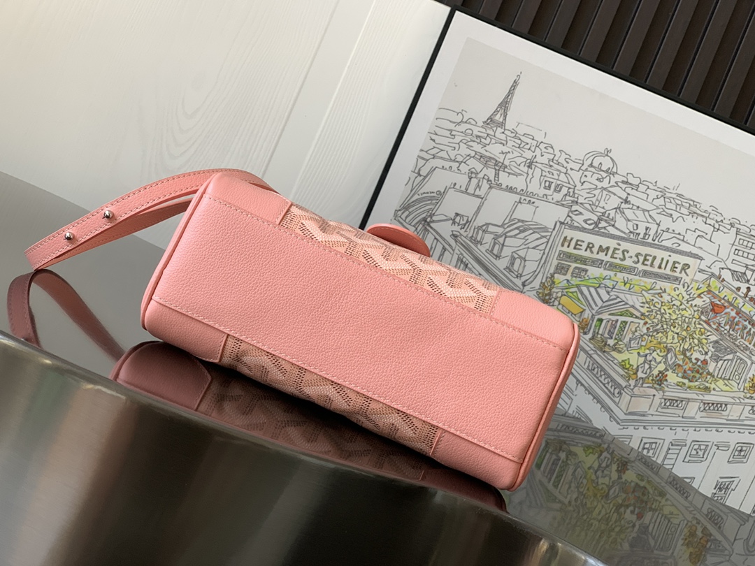 Goyard Saigon Souple Mini Bag Pink Goyardine Silver ...