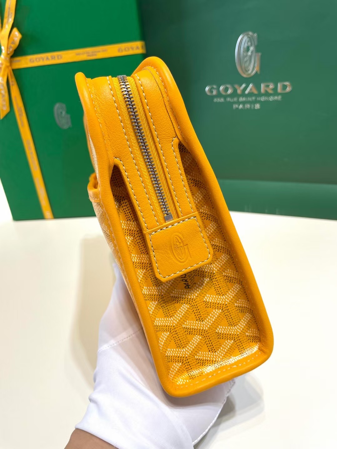 GOYARD Goyardine Jouvence Toiletry Pouch yellow