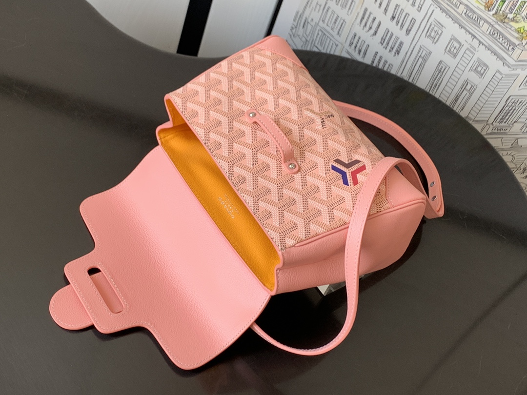 Goyard Saigon Souple Mini Bag Pink Goyardine Silver ...