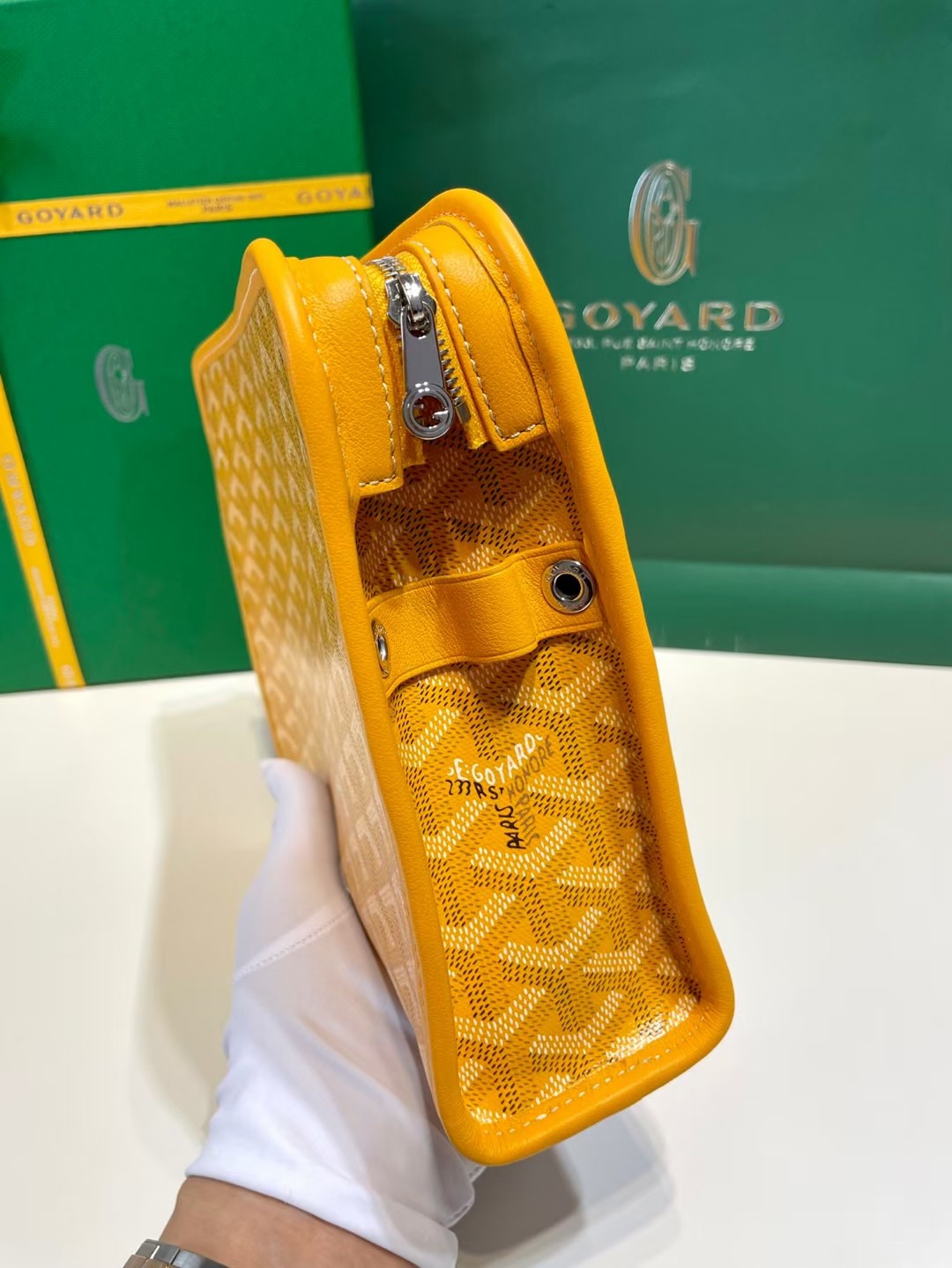 GOYARD Goyardine Jouvence Toiletry Pouch yellow