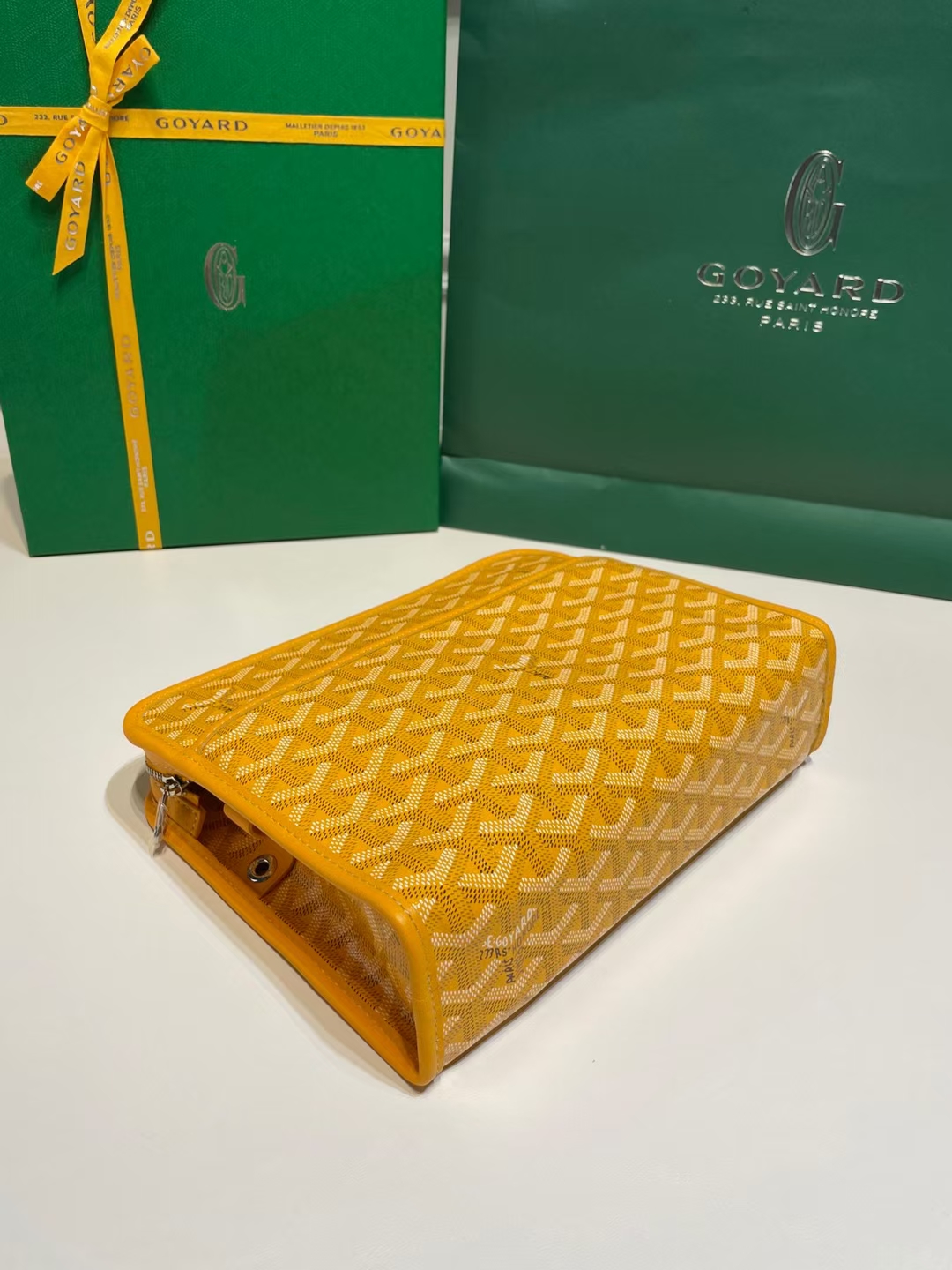 GOYARD Goyardine Jouvence Toiletry Pouch yellow