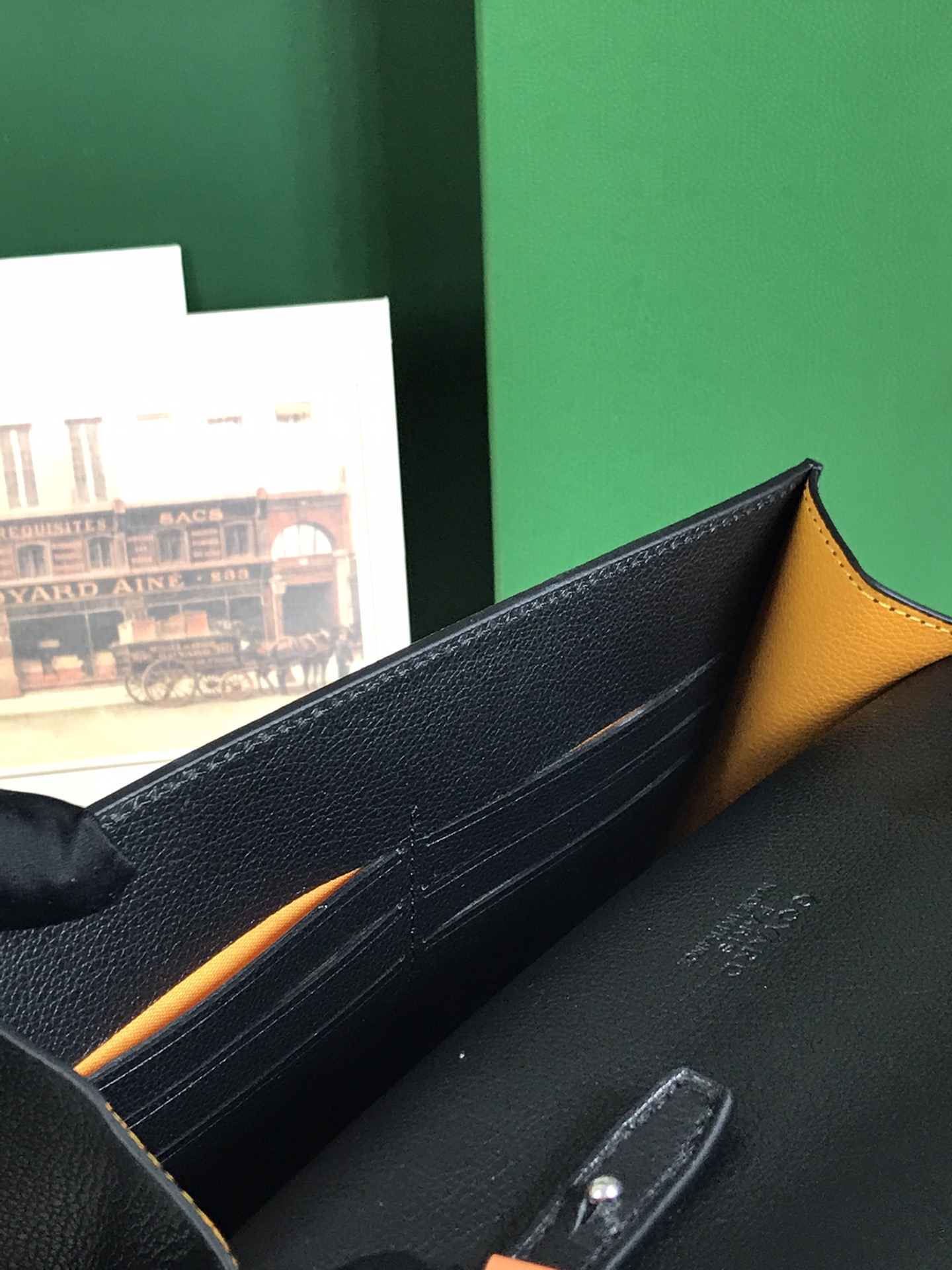 Goyard Black Goyardine Canvas Chypre Wallet Pouch Cloth