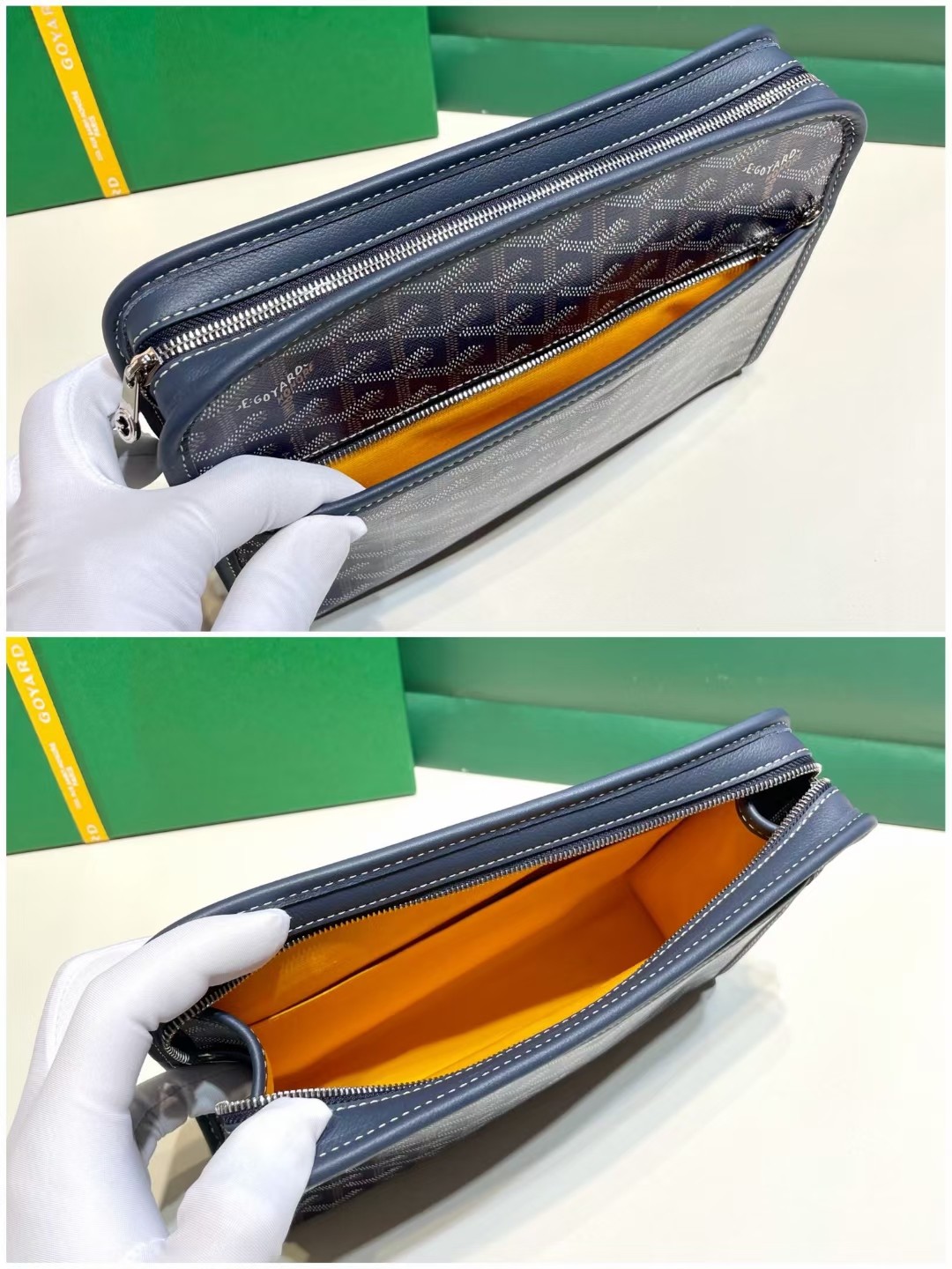 GOYARD Goyardine Jouvence Toiletry Pouch blue