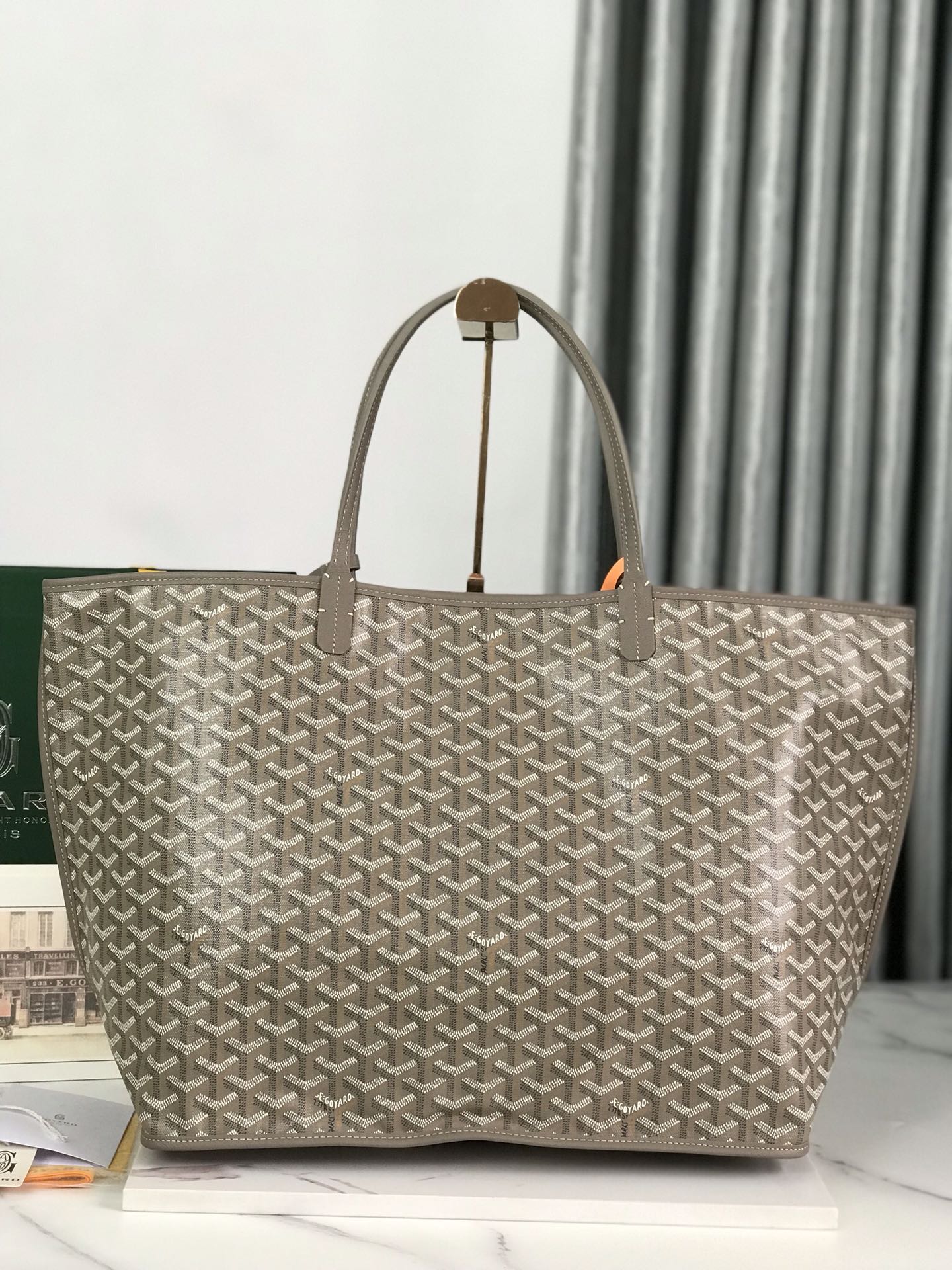 Goyard Khaki Saint Louis PM Bag Beige MATIGNON  00809