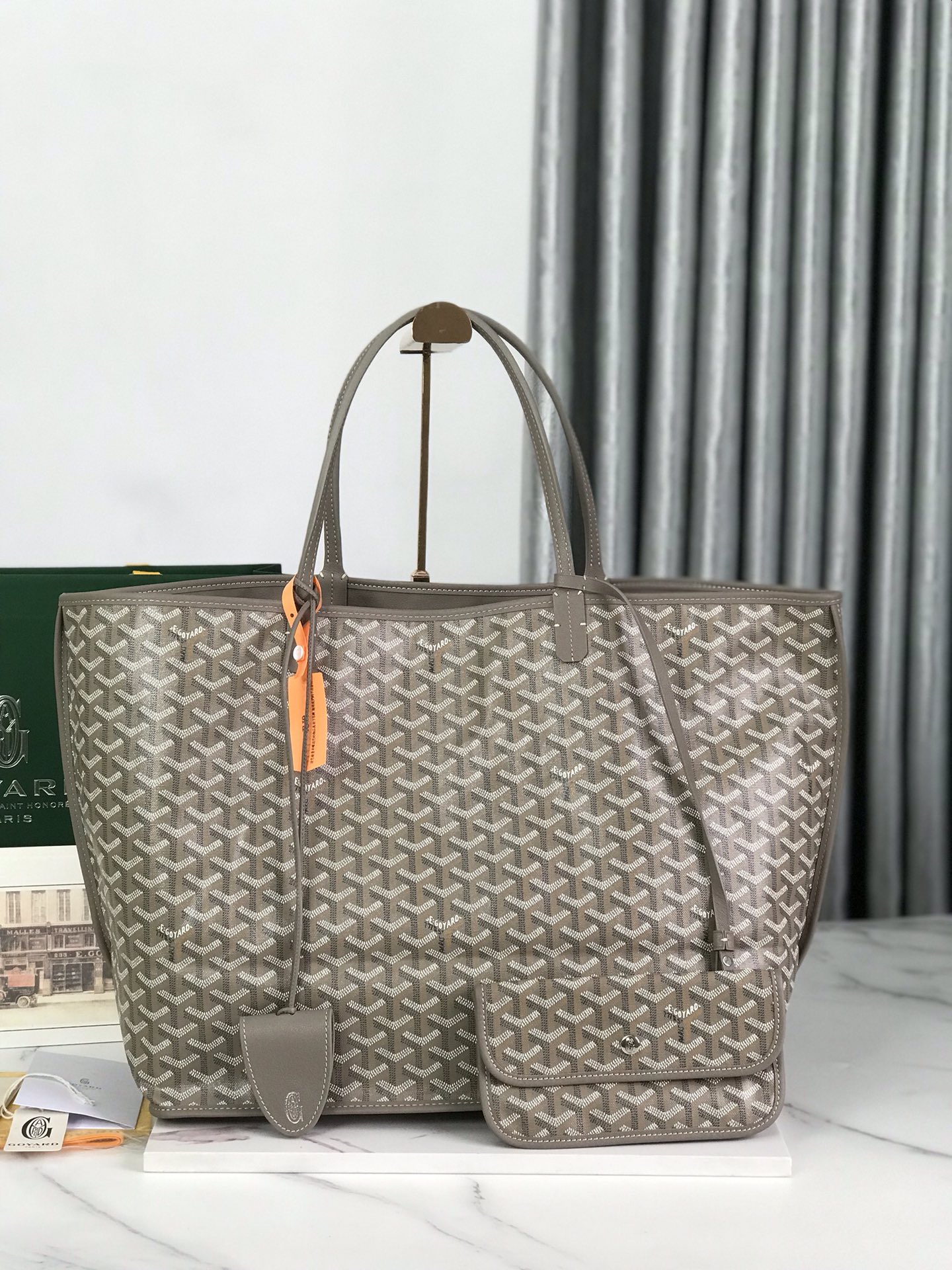 Goyard Khaki Saint Louis PM Bag Beige MATIGNON  00809