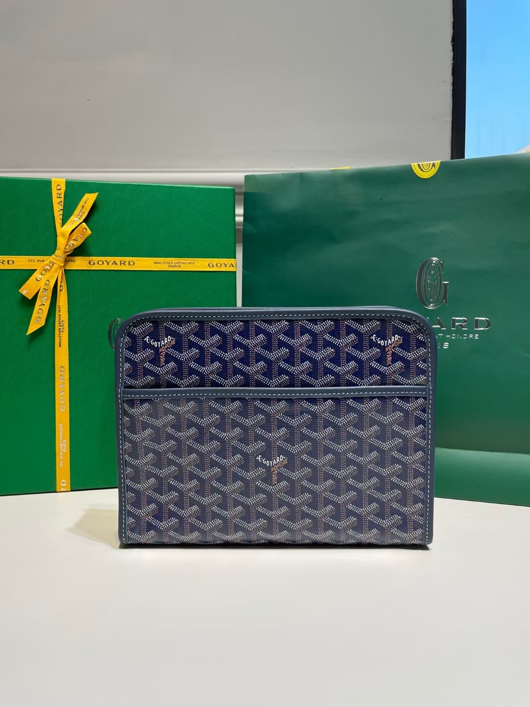 GOYARD Goyardine Jouvence Toiletry Pouch blue