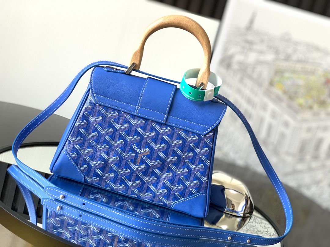 Goyard Blue Mini Goyardine Saigon Cloth Cloth ref.1091827