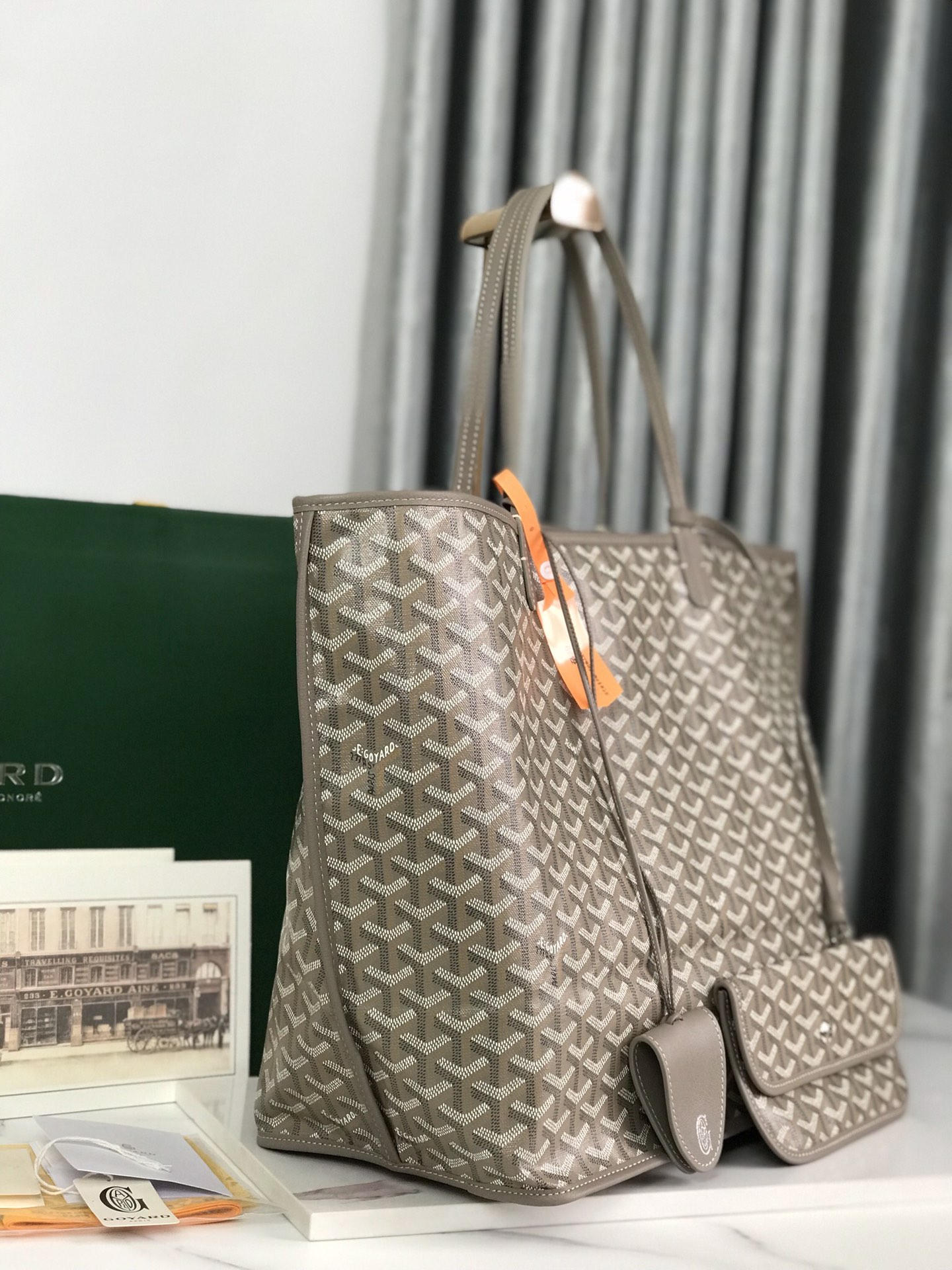 Goyard Khaki Saint Louis PM Bag Beige MATIGNON  00809