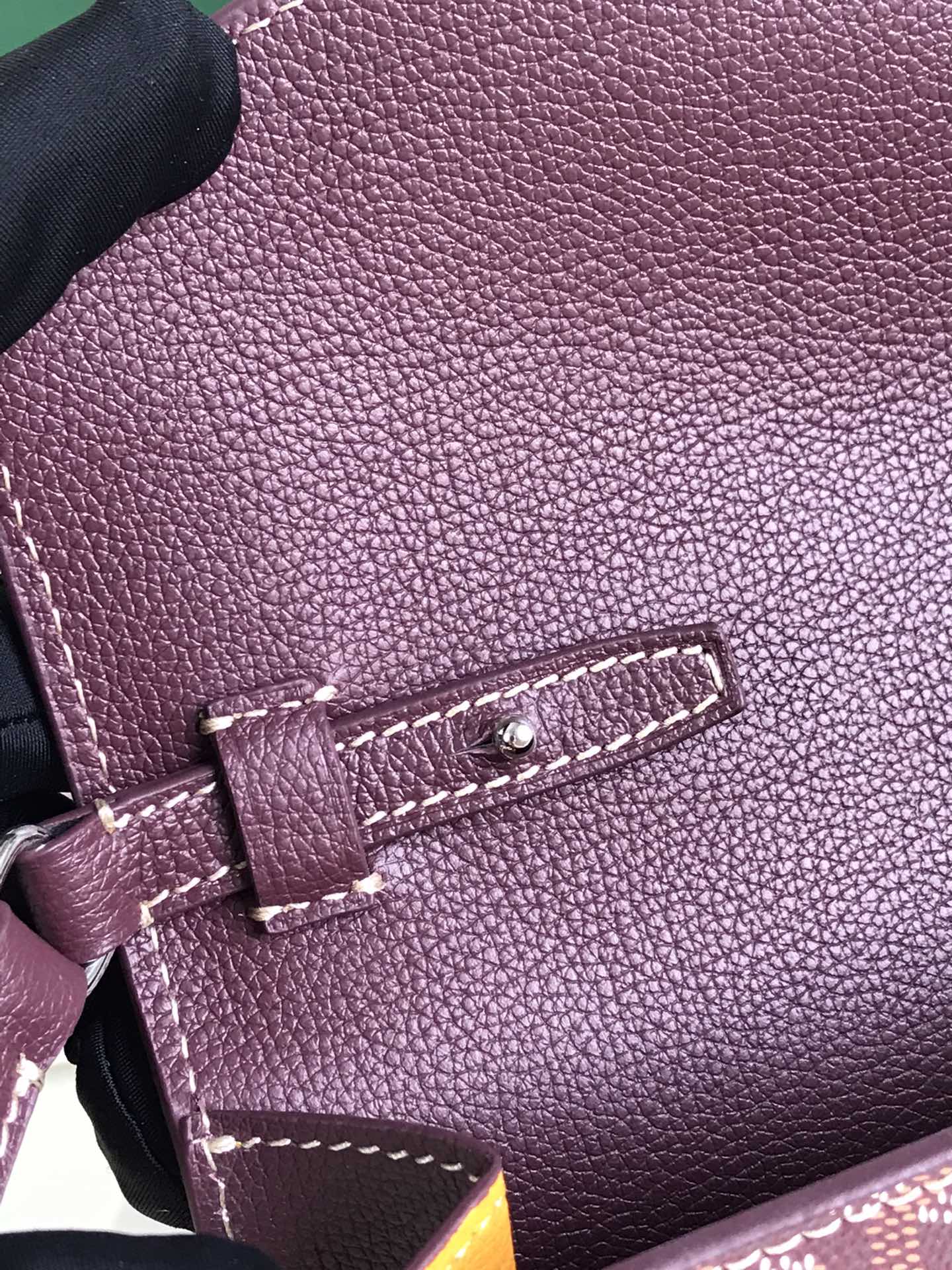 Goyard Goyardine Burgundy Chypre Wallet-Pouch Palladium Hardware