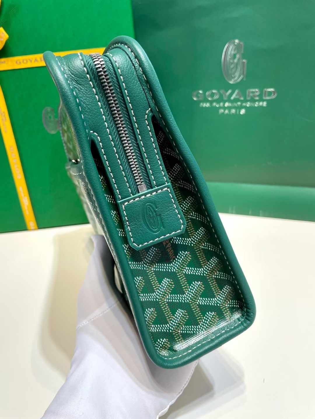 GOYARD Goyardine Jouvence Toiletry Pouch Green 1029213