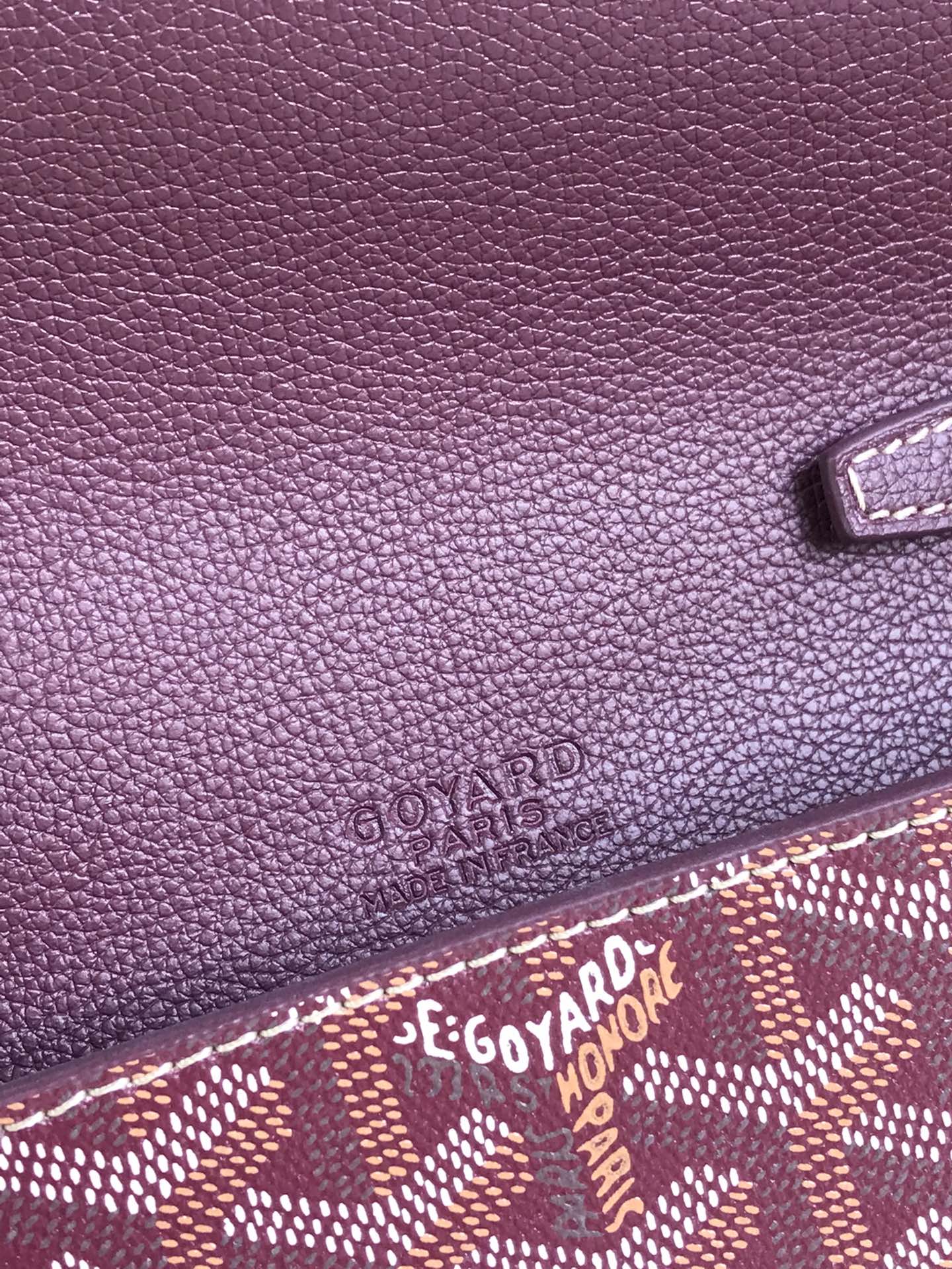 Goyard Goyardine Burgundy Chypre Wallet-Pouch Palladium Hardware