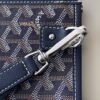 GOYARD Goyardine Calfskin Morvan Document Case blue navy