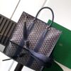 GOYARD Goyardine Calfskin Morvan Document Case blue navy