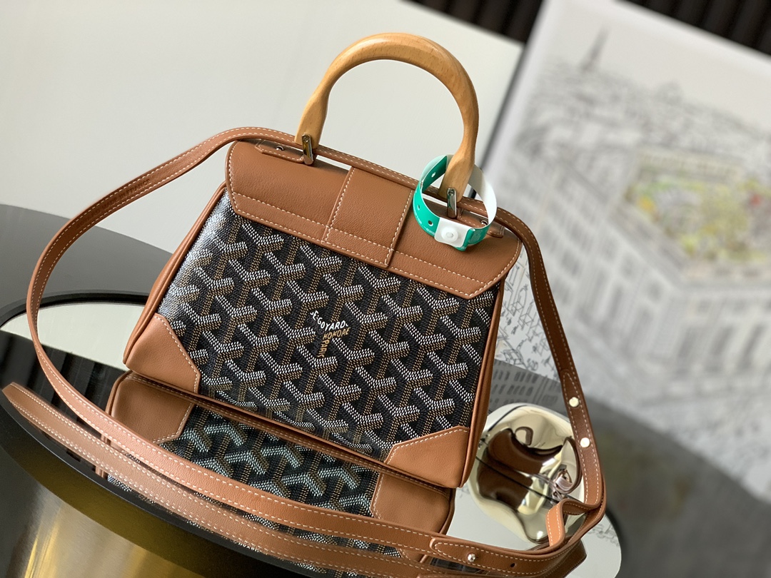Goyard Brown Mini Goyardine Saigon Souple Cloth Cloth